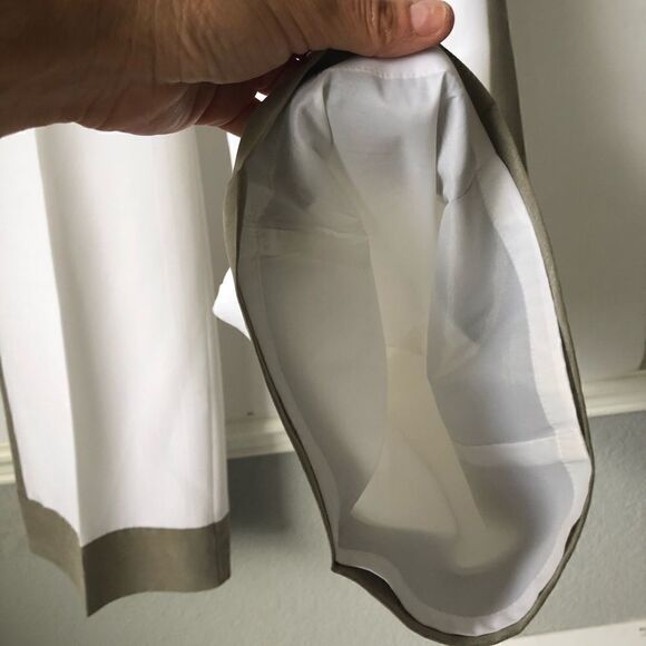 🎃BANANA REPUBLIC WHITE W/ BEIGE COLORBLOCK PANT - Picture 8 of 8